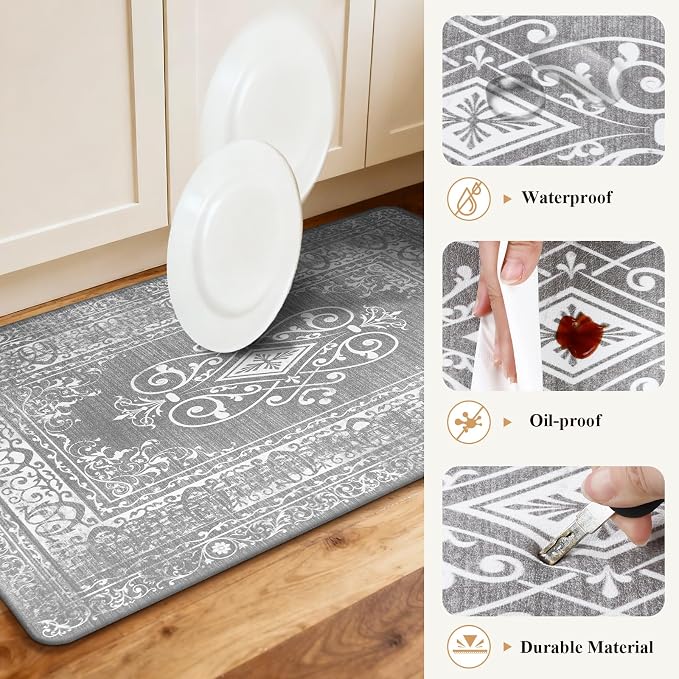 Ileading Anti Fatigue Kitchen Rugs Sets of 2 Cushioned Kitchen Mats - Image 5