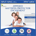 Split King Mattress Encasement 39" x 80" by FourSeasonsEssentials