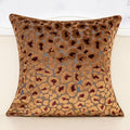 Alerfa Brown Floral Throw Pillow Cover 20 x 20 Inch Cut Velvet Sqaure Luxury by Alerfa