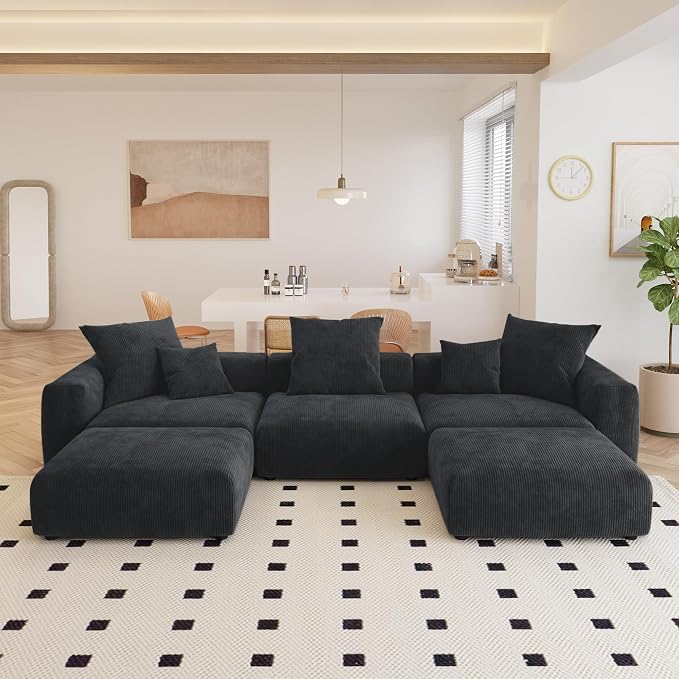 JACH 141" Oversized Modular Sectional Sofa, Deep 3-Seats Sectional Couch - Image 6