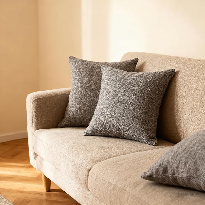 Throw Couch Pillow with Insert 18x18 Inches Set of 2 Square, Cute Modern Home by Unknown