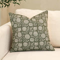 Amor Virisso Floral Pillow Covers 18x18 Throw Pillow Covers Vintage Block Print by AffordableFloralPrintMaker