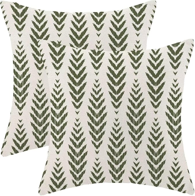 BETGINY Sage Green Boho Pillow Covers 22 x 22 Inch Pack of 2, Bohemian Ethnic by BETGINY