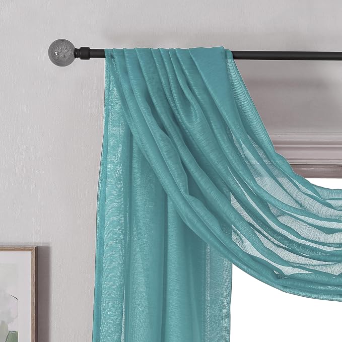 DONREN Luxury Soft Sheer Curtains Scarf - Image 4
