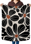HIWX Boho Abstract Floral Kids Blanket, Boho Floral Blankets, Modern Bohemia by HIWX