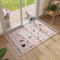 Rugcomf Door Mat Indoor Entrance 2x3 Rug Machine Washable Boho Floral Animal by Rugcomf