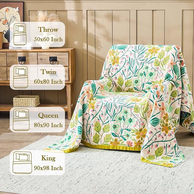 Beige Boho Throw Blanket, 100% Cotton Blankets - Image 5