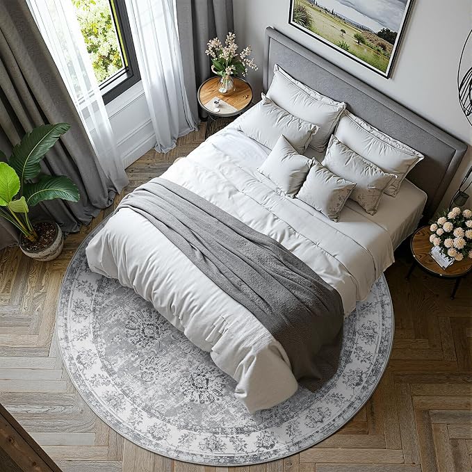 jinchan Fiora Round Rug 8ft Area Rug - Image 4