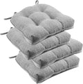 downluxe Indoor Chair Cushions for Dining Chairs, Tufted Overstuffed Textured by Downluxe