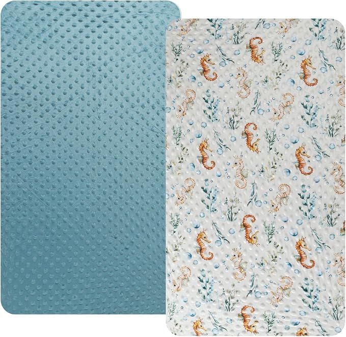 Dot Bassinet Sheet Set 2 Pack Stretch Fitted Bedside Sleeper Bassinet Sheets by Bilokonda