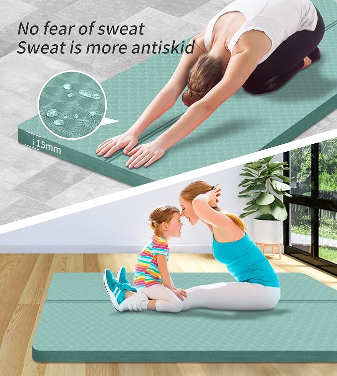 nuveti Large Exercise Mat - 15mm/20mm/30mm Thick Yoga Mat | Workout Mat - Image 6