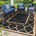 GENIMO Outdoor Rug 9' x 12' Patio Waterproof, Foldable Reversible Plastic Straw by GENIMO