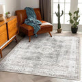 Washable Area Rug 4'x6' Vintage Traditional Floor Cover Foldable Thin Rugs by CHAMPLANT