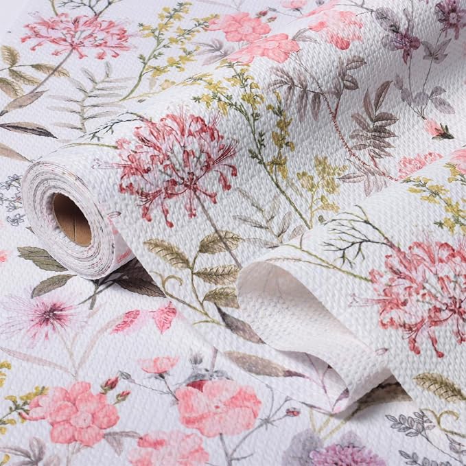 Leaf Floral Shelf Liners Non Adhesive and Strong Non-Slip Shelf and Drawer by Amiitay