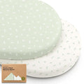 2-Pack Organic Bassinet Sheets for Girls, Boys by KeaBabies