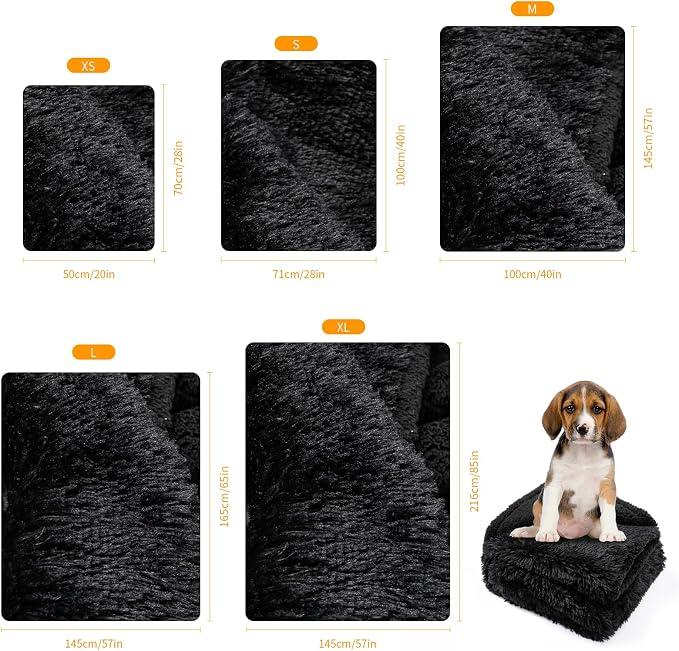 Black Calming Dog Blankets Waterproof Pet Blanket - Image 5