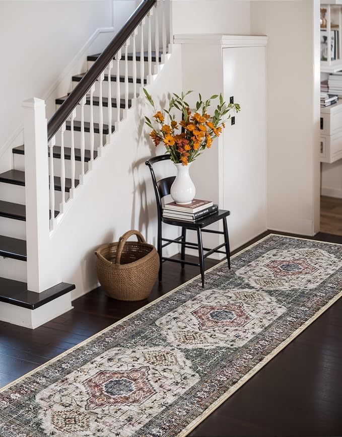 Lahome Oriental Washable Hallway Runner Rug, 2x6 Runners - Image 4