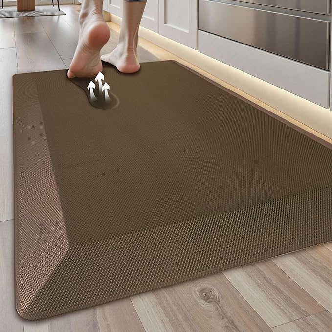 Anti Fatigue Kitchen Mats for Floor, Comfort Memory Foam Ergonomic Kitchen Rugs by TyrotHomeDecor