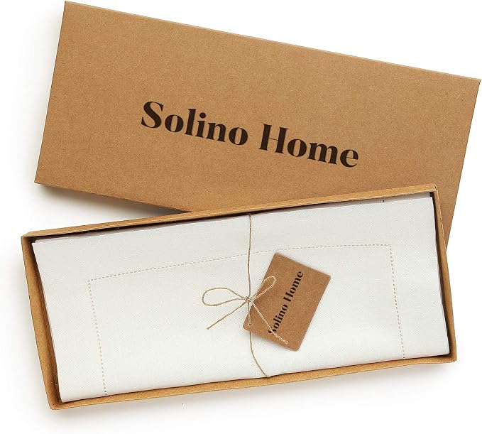 Solino Home Linen Ivory Table Runner 144 Inches Long - Image 5