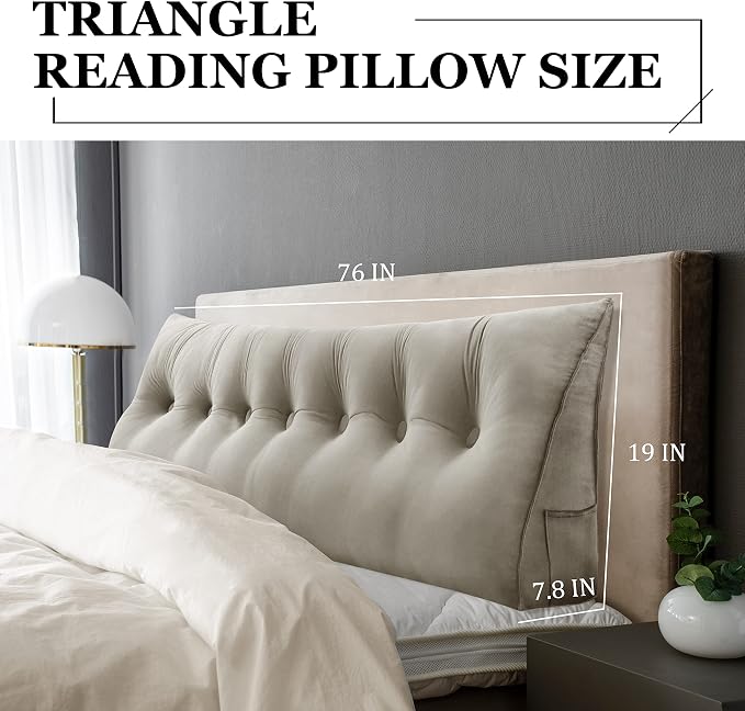 Wedge Headboard Pillow Dorm Room Reading Pillow Back Support - Image 5