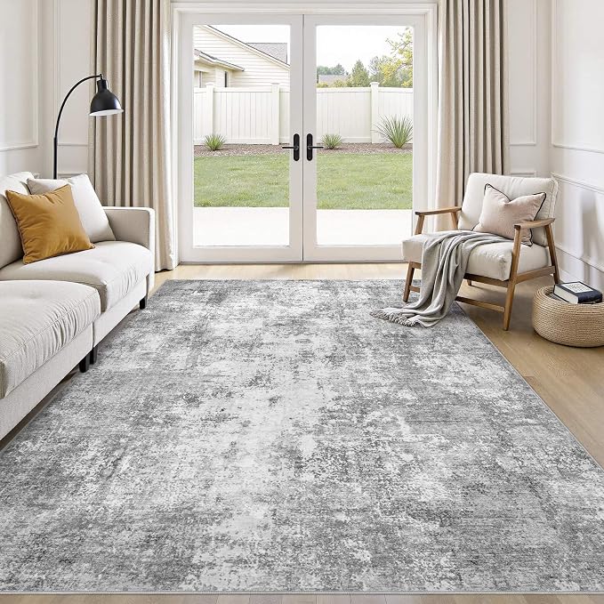 Washable 8X10 Area Rug: Modern Abstract Soft Non-Slip Indoor Rugs Home Decor - Image 8