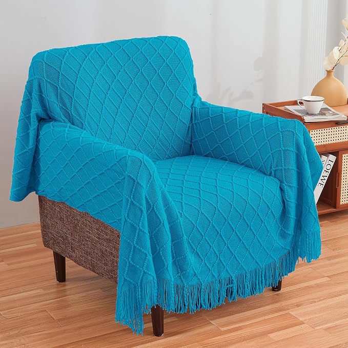 inhand Teal Throw Blanket for Couch and Bed, Soft Living Room Home Decor - Image 7