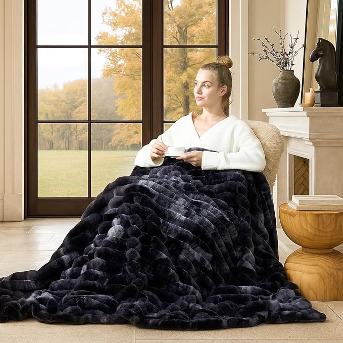 Cozy Bliss Faux Fur Throw Blanket - Image 3