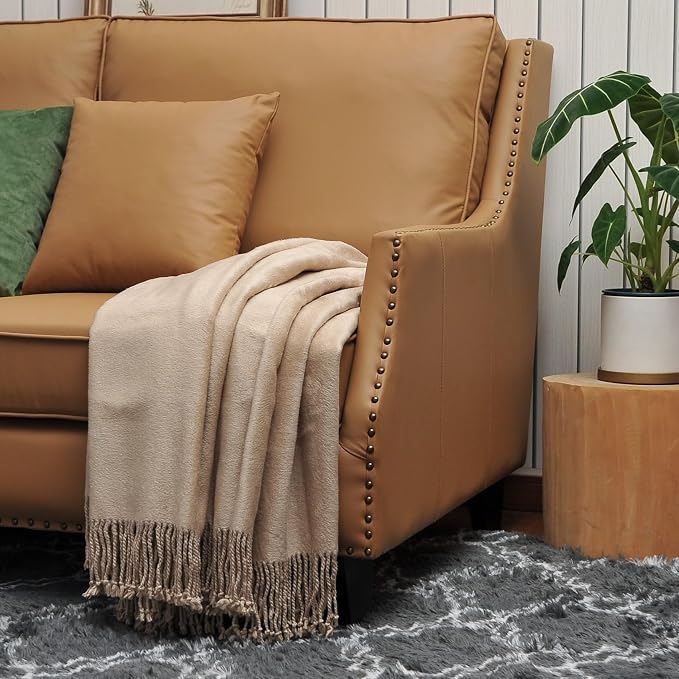 EP Mode Fringed Mulberry Silk Throw Blanket - Image 3
