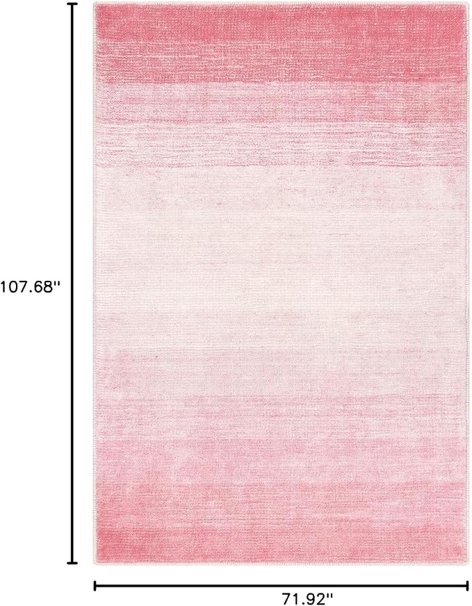 Wonnitar Washable Pink Rug 6x9, Modern Ombre Large Area Rugs - Image 2