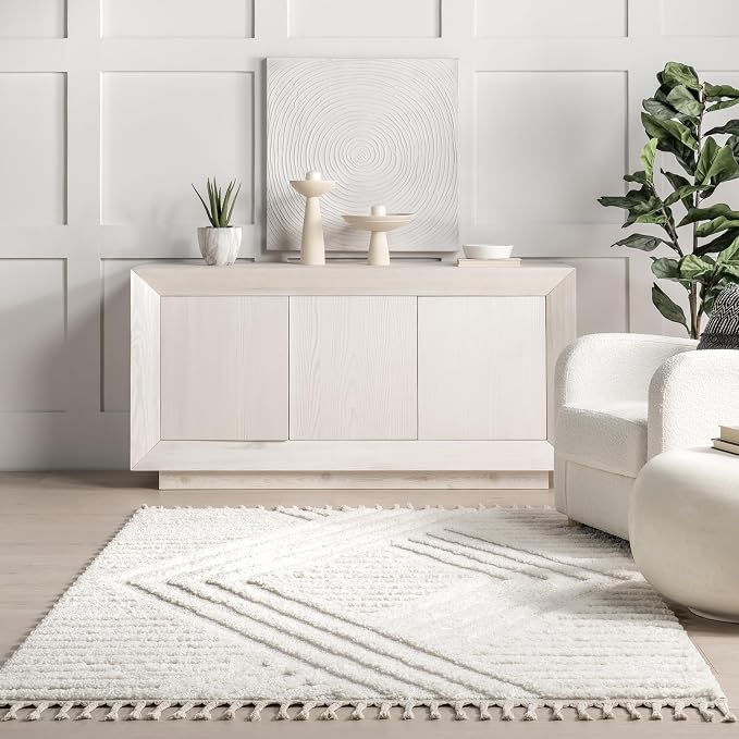 nuLOOM Risette Ivory, Soft and Textured, High Traffic, Stain Resistant - Image 7