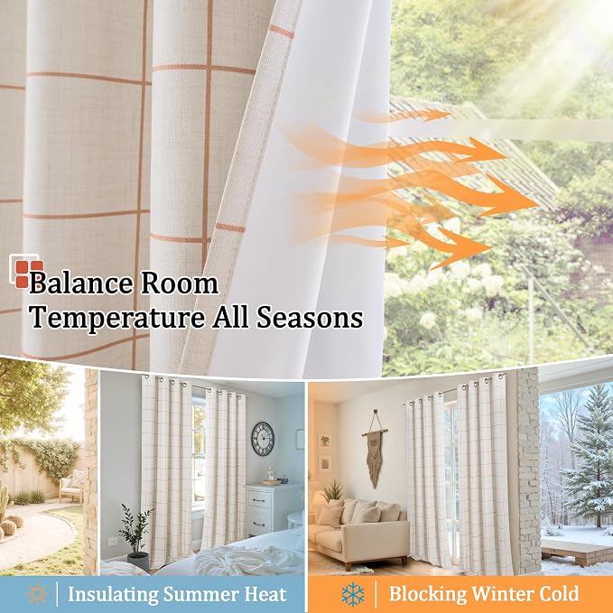 Linen Blackout Curtains for Bedroom - Image 7