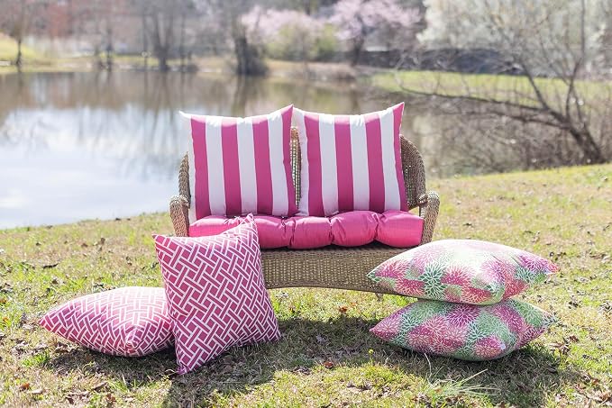 RSH DECOR: Tufted U-Shape Wicker Seat Cushions Set of 2 | 19” x 19” | - Image 5