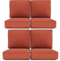 Outdoor Chair Cushions 23" x 24" x 4", Patio Deep Seat Replacement Cushions Set by Pugire