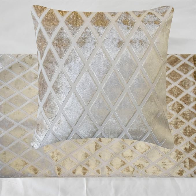 The HomeCentric King/Queen/Twin Ivory Decorative Bed Runner Full 68"x18" Bed - Image 2