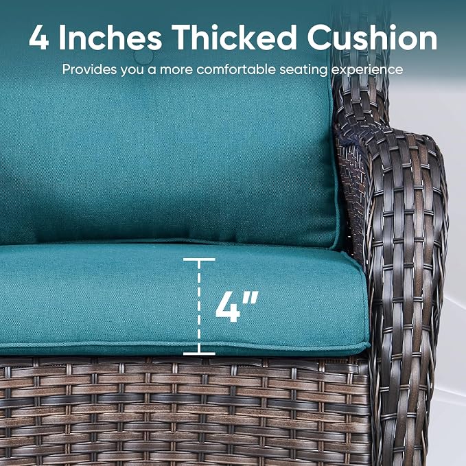 Outdoor Wicker Chair Cushions 2 Packs - Image 9