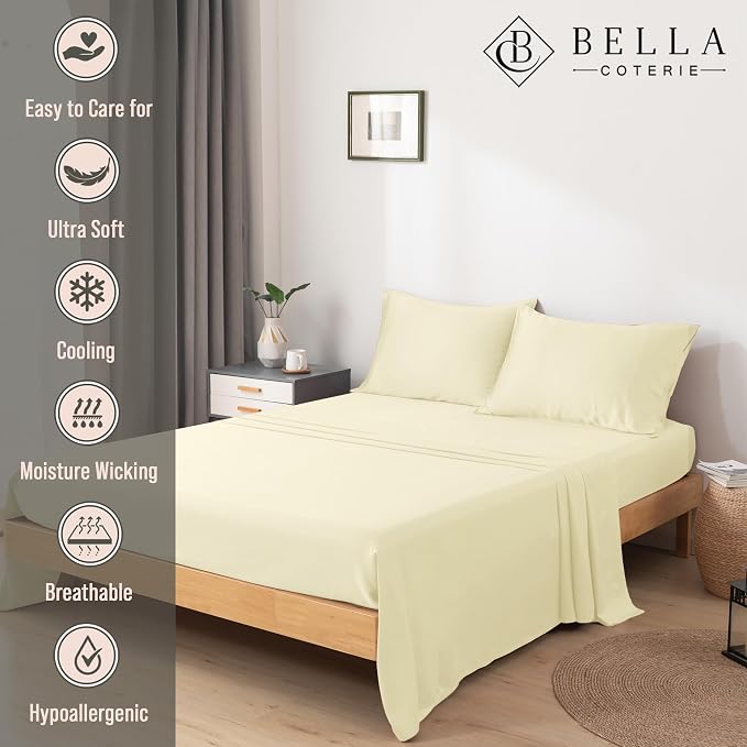 Bella Coterie Luxury Bamboo Viscose King Size Sheet Set | 100% Organically - Image 2