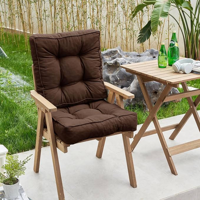 ARTPLAN Outdoor Seat Cushion, Square Thick Tufted Chair Cushion - Image 3