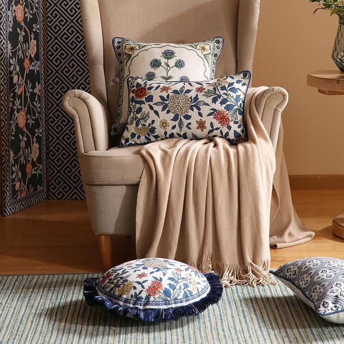 patdrea Designer Throw Pillow Covers, Euro Elegant Linen - Image 3