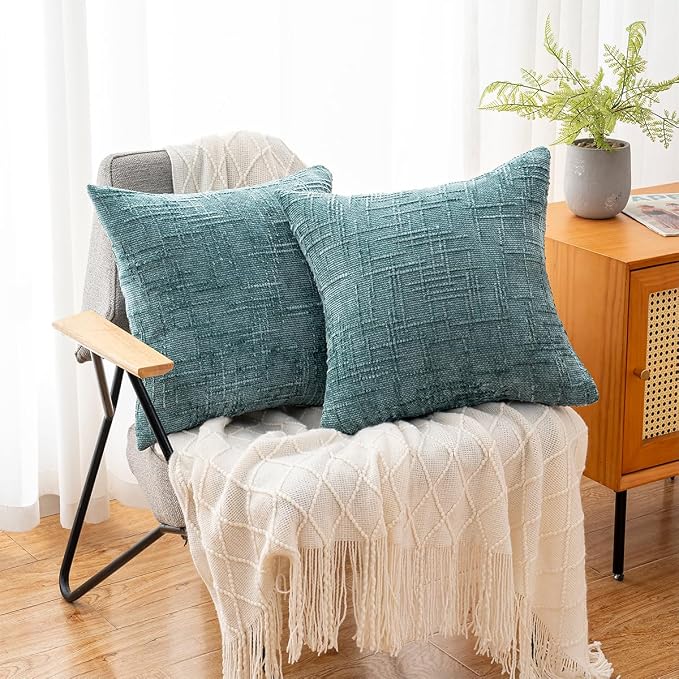 Decorative Throw Pillow Covers 16x16 Inch Set of 2, Soft Solid Farmhouse - Image 7