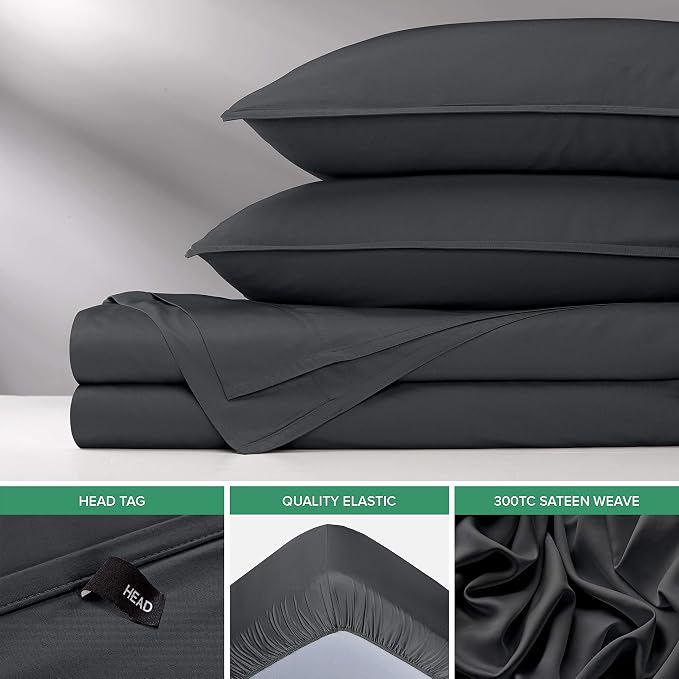 Pure Bamboo King Sheets, Genuine 100% Organic Viscose Derived from Bamboo Bed - Image 6