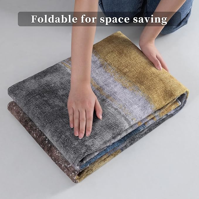 Ciicool Abstract Area Rug Indoor, 3x5 Washable Entryway Rug, Modern Soft Throw - Image 7