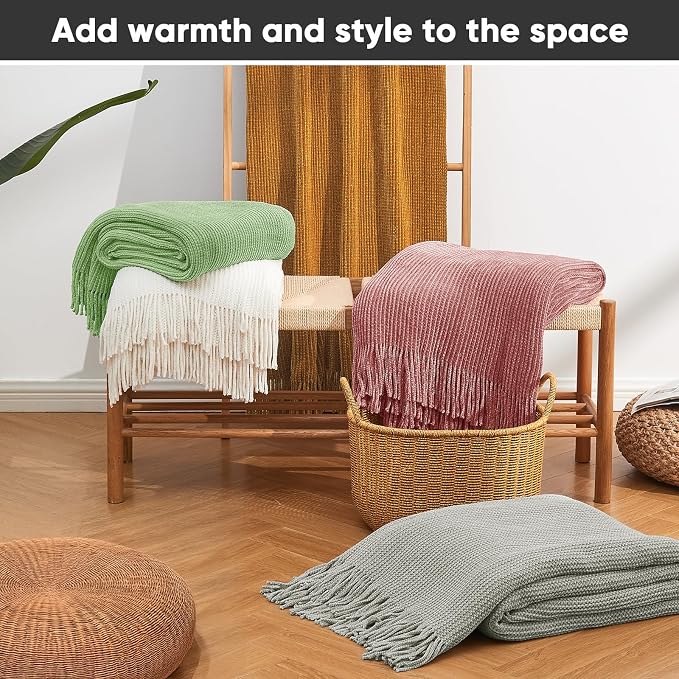 inhand Brown Throw Blanket for Couch Bed, Fall Home Decorative Soft Chunky - Image 4