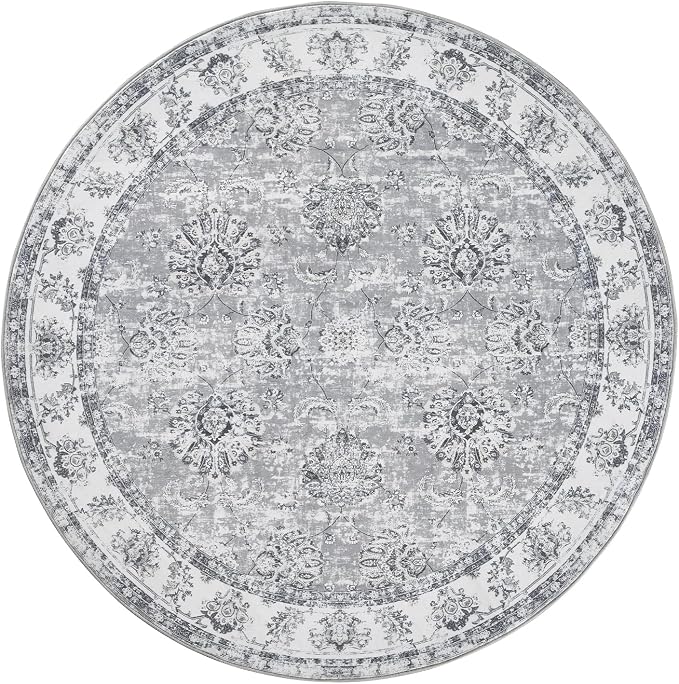 jinchan Fiora Round Rug 4ft Area Rug - Image 8