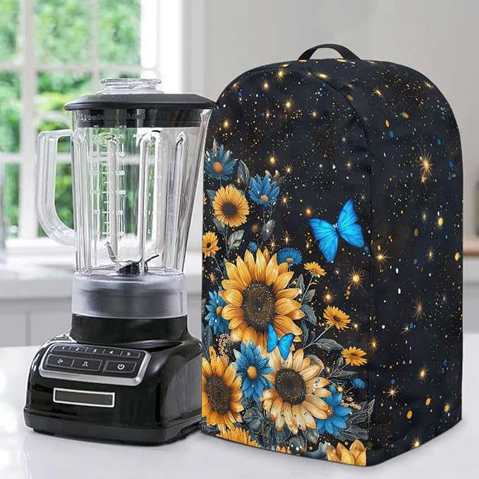 Butterfly Flower Print Blender Dust Cover Stand Mixer or Coffee Maker Appliance by Annejudy