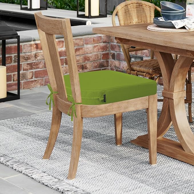 idee-home Thick 17" x 17" x 3" Patio Chair Cushions Set of 2, Waterproof - Image 5
