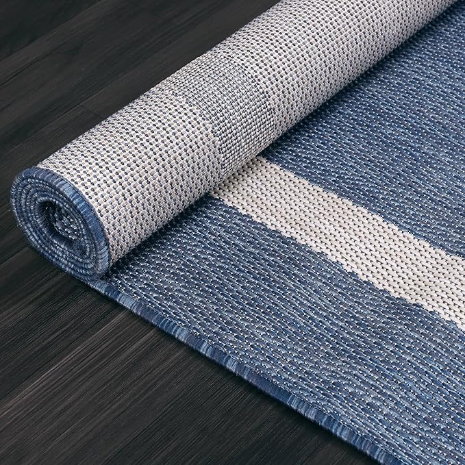 Bordered Outdoor Rug 6x9 Washable Outside Carpet - Image 6