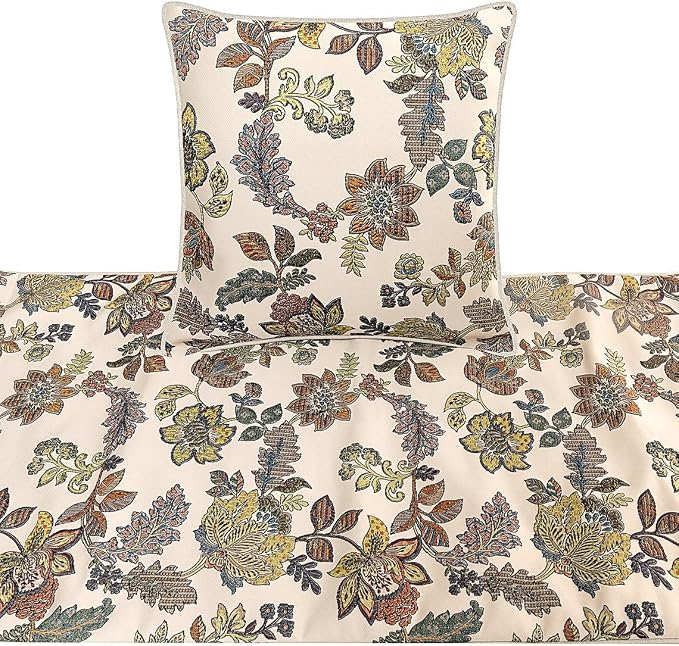 The HomeCentric King Queen Twin Multi Color & Ivory Designer Full 68"x18" Bed - Image 2
