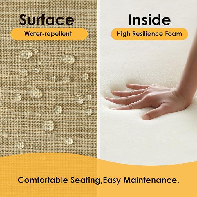 Outdoor Square Corner Seat Cushion, 18.5"x16"x3", Non Slip Seat Cushion Pads - Image 3