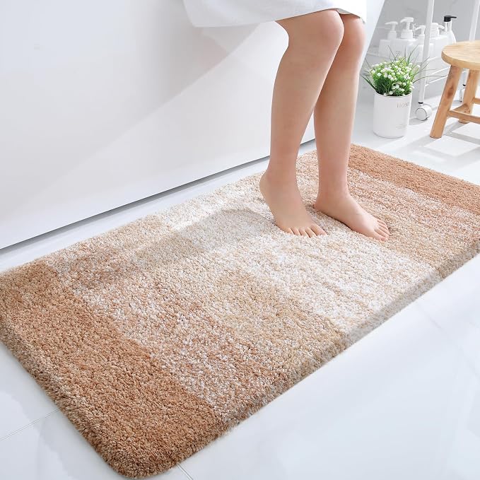 OLANLY Bathroom Runner Rugs 47x24, Extra Soft Absorbent Microfiber Bath Rugs by OLANLY