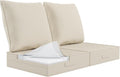 Outdoor Olefin Water-Resistant Deep Seat Cushion Set, Thickened Sofa Chair Pad by Aofeite